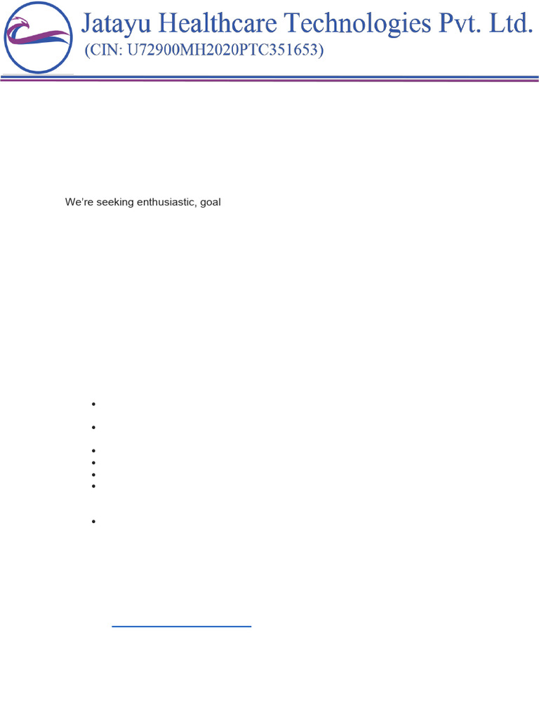 Data Science Intern Job Description | PDF