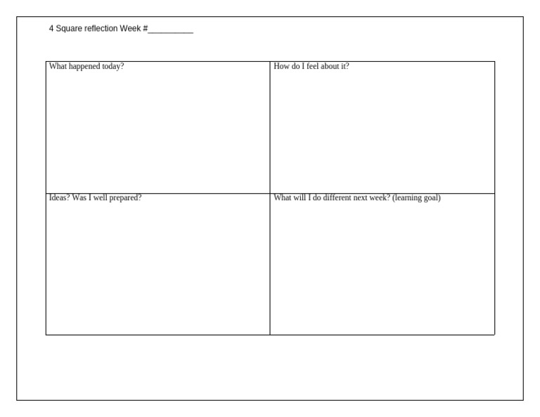 4SquareReflection Template | PDF