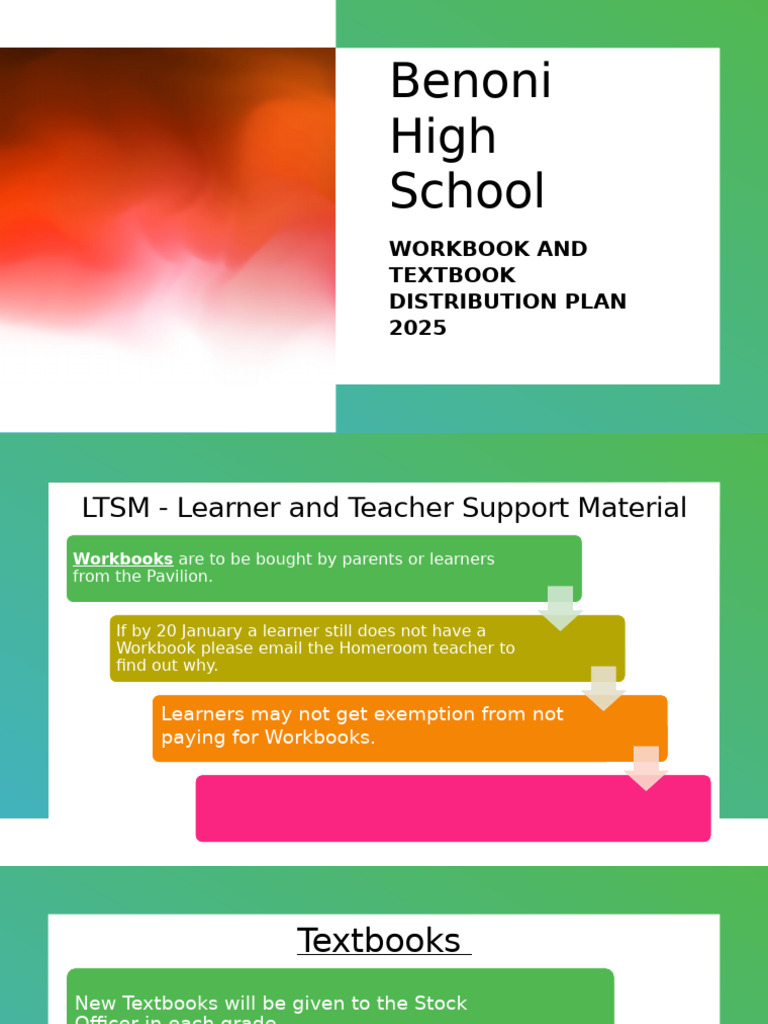 2025 Benoni High School Textbook Plan | PDF | Textbook