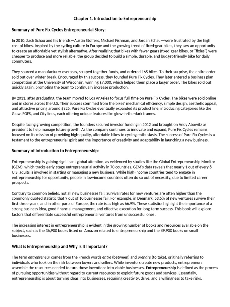 Chapter 1 Pdf Entrepreneurship Economies