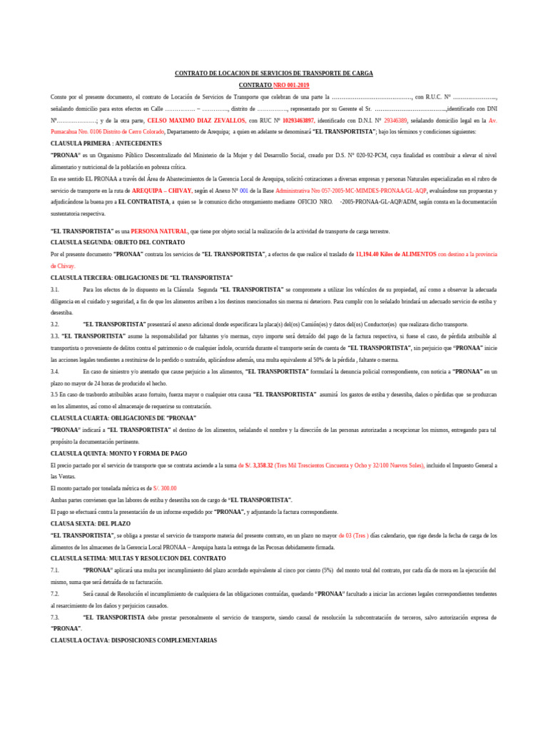 MC-57-2005-GL Arequipa-Contrato U Orden de Compra o de Servicio | PDF ...