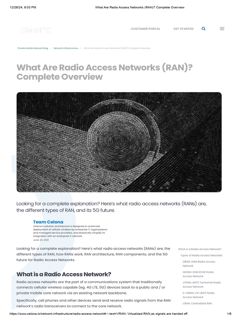 What Are Radio Access Networks (RAN) - Complete Overview | PDF ...