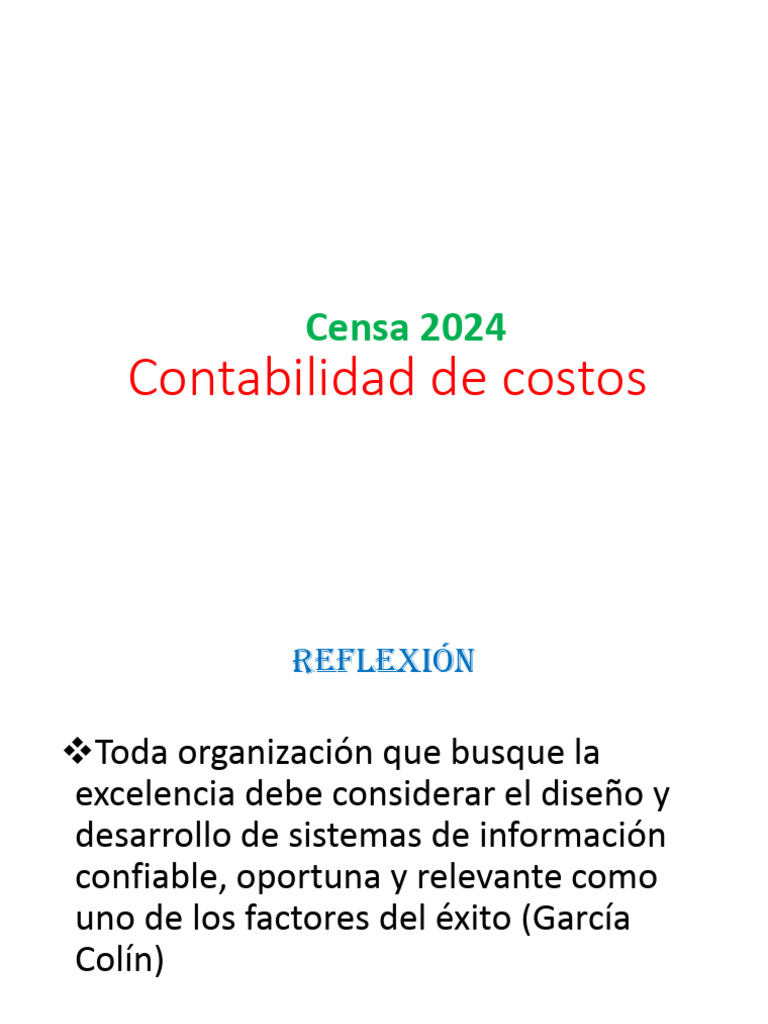 Elementos de la Contabilidad de Costos | PDF | Costo | Contabilidad de ...