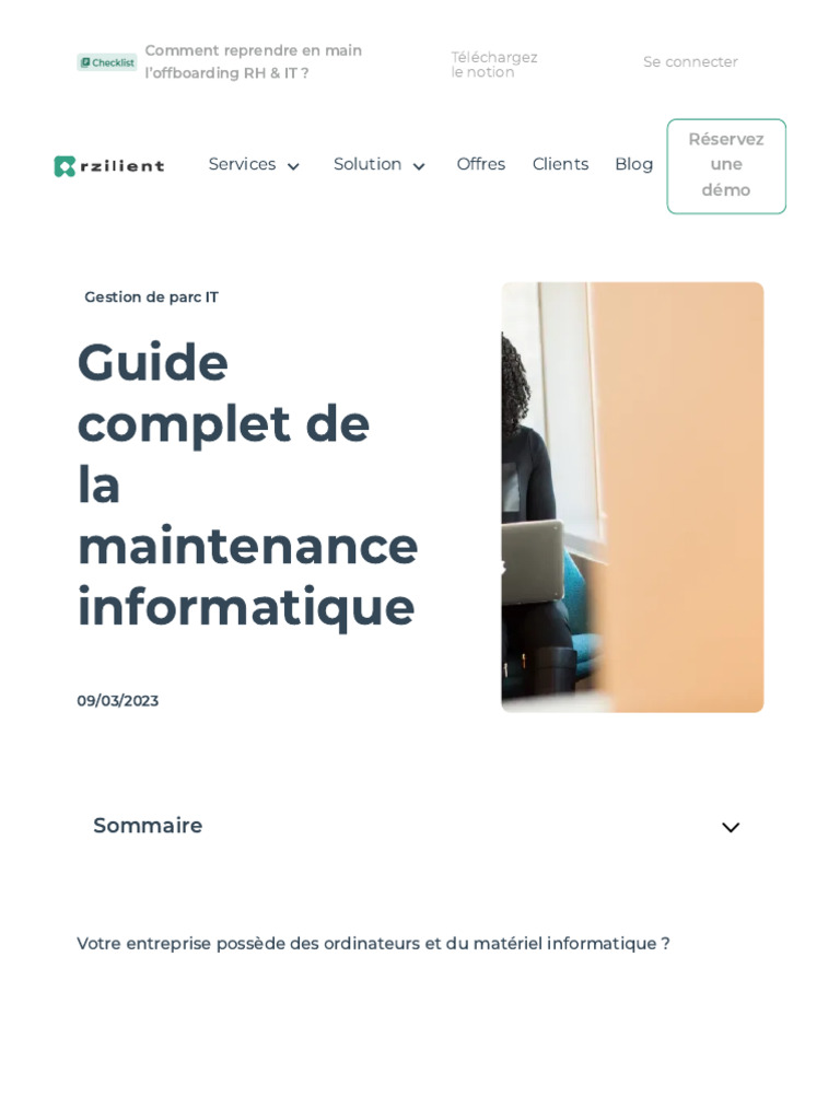 Audit de l'infogérance en maintenance IT | PDF | Informatique ...