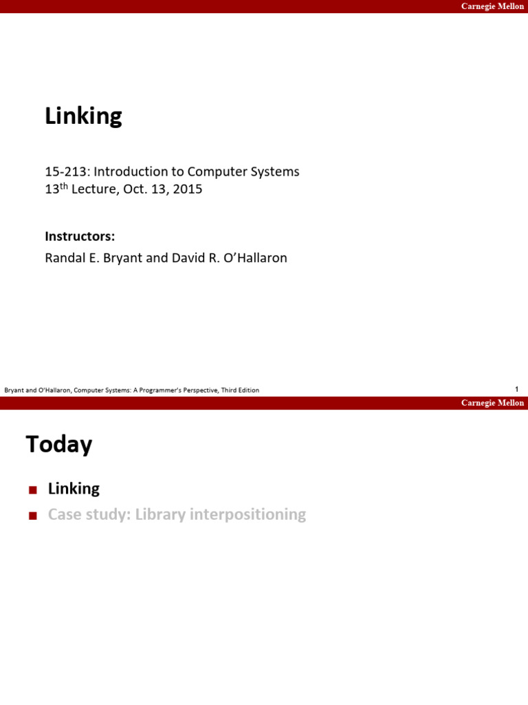 Linking in Computer Systems Programming | PDF | Library (Computing ...