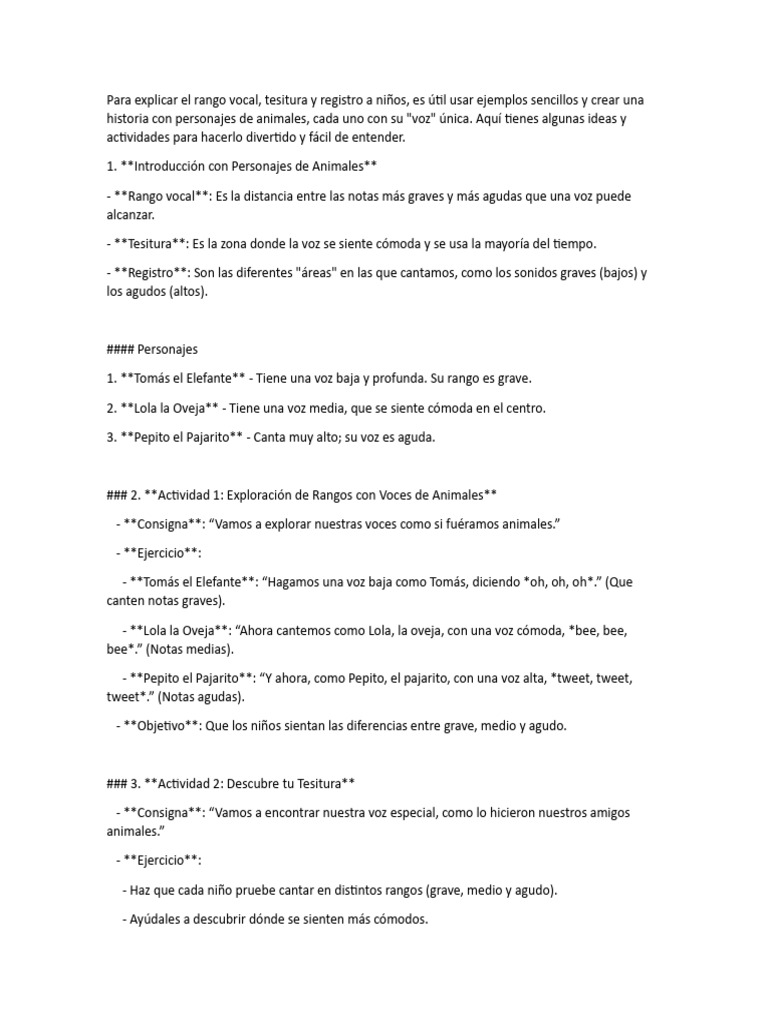 Para Explicar El Rango Vocal | PDF