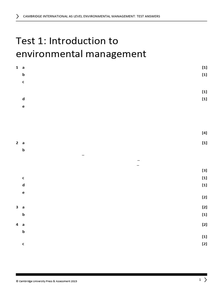 AS Level Environmental Management Answers | PDF | Troposphere ...