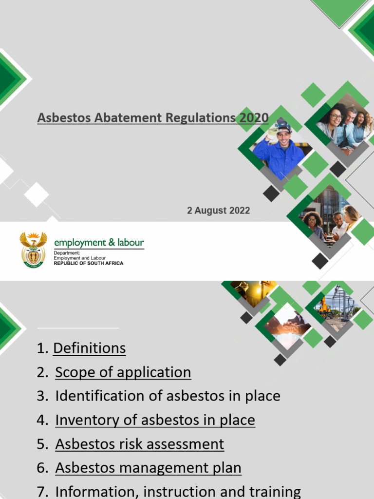 Asbestos Abatement Regulations Overview | PDF | Asbestos | Occupational ... - North Dakota Asbestos Removal Regulations