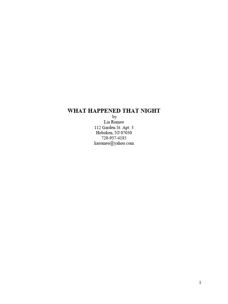 What+Happened+That+Night+-+working+draft+during+production | PDF
