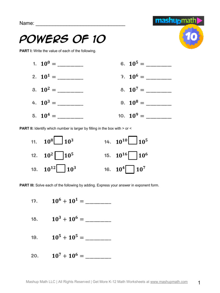 Powers+of+10+(A) | PDF