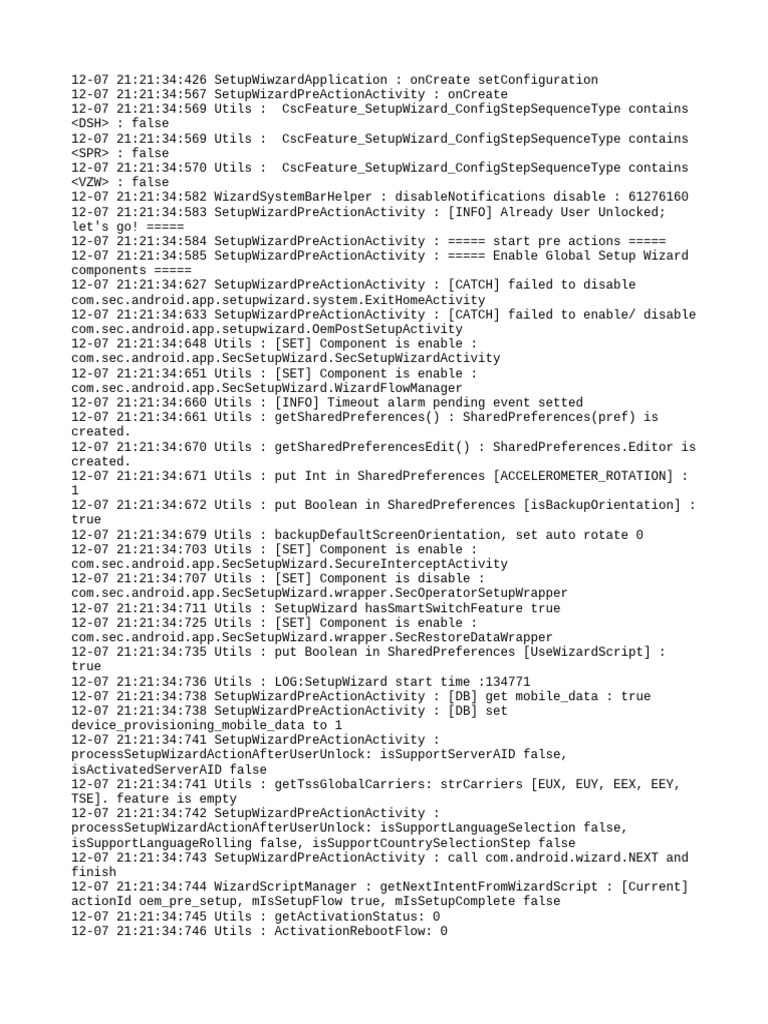 Setup Wizard Pre-Action Log Analysis | PDF | Boolean Data Type | Software