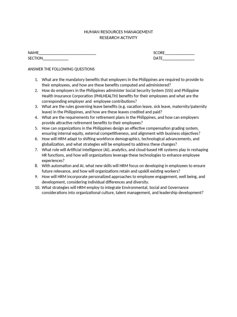 Philippine HR Management Guidelines | PDF