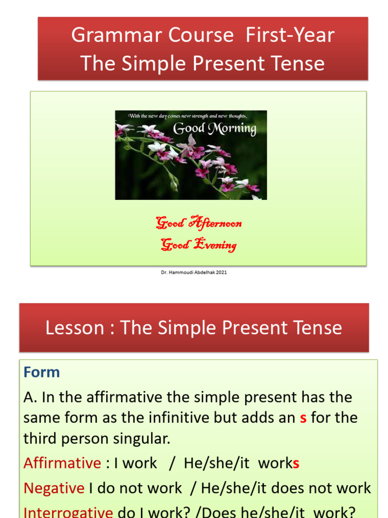 Grammar Present Simple | PDF | Verb | Grammatical Tense