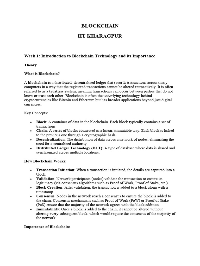Introduction to Blockchain Technology | PDF | Public Key Cryptography ...