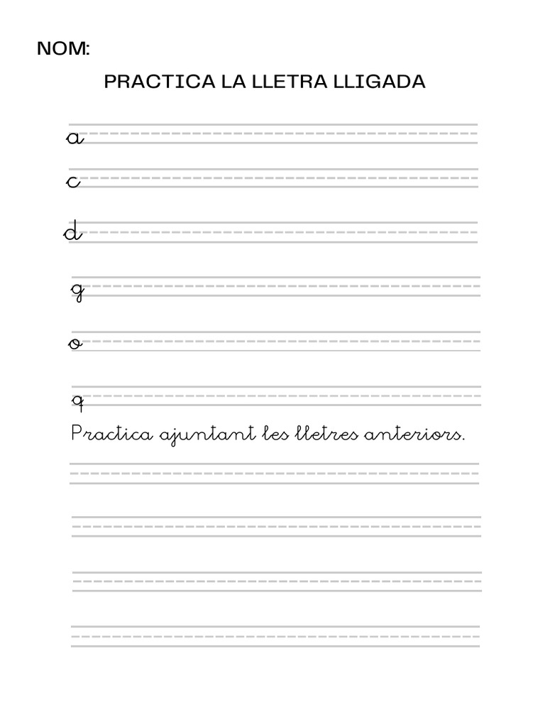 LLETRA LLIGADA Agrupada | PDF