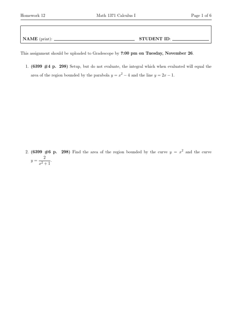 1371 hw12 pdf cartesian coordinate system volume