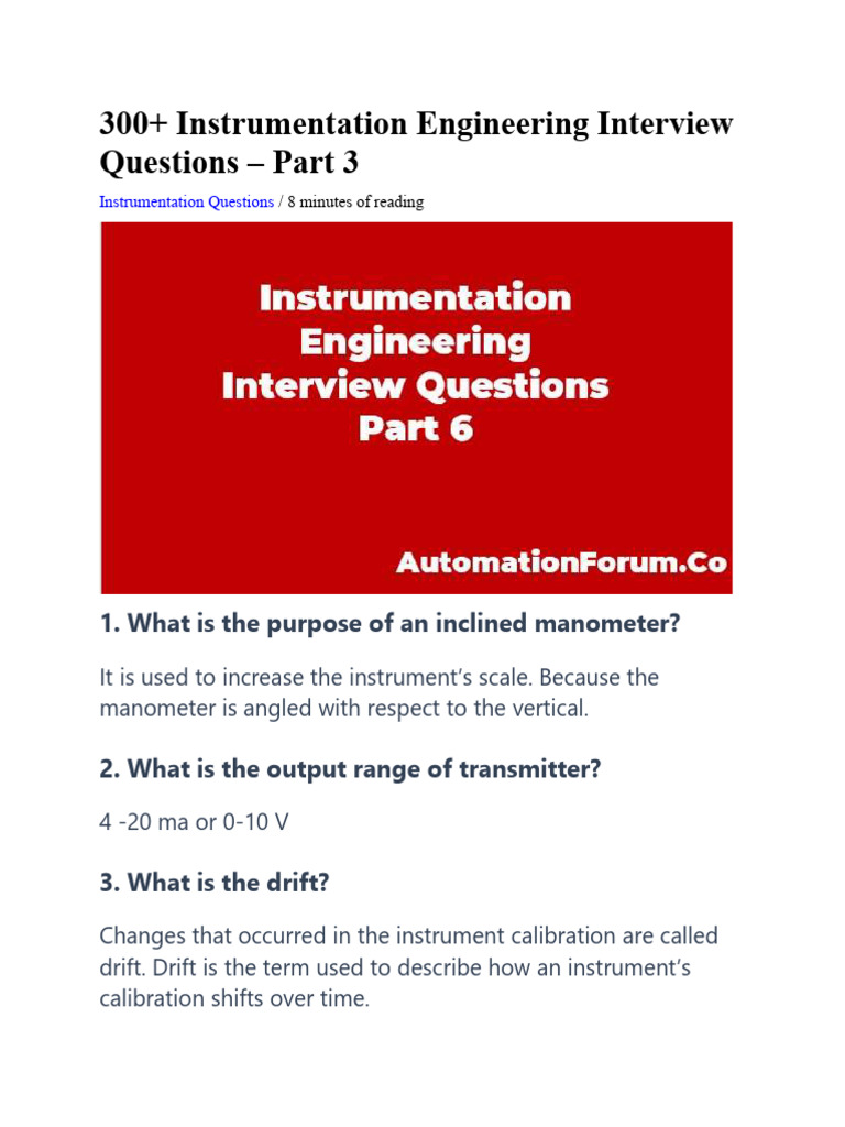 Instrumentation Engineer Q&A 3 | PDF | Programmable Logic Controller ...