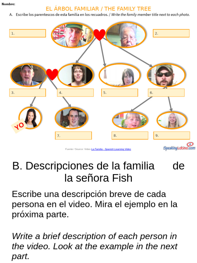 Ficha 1 - Árbol Familiar | PDF