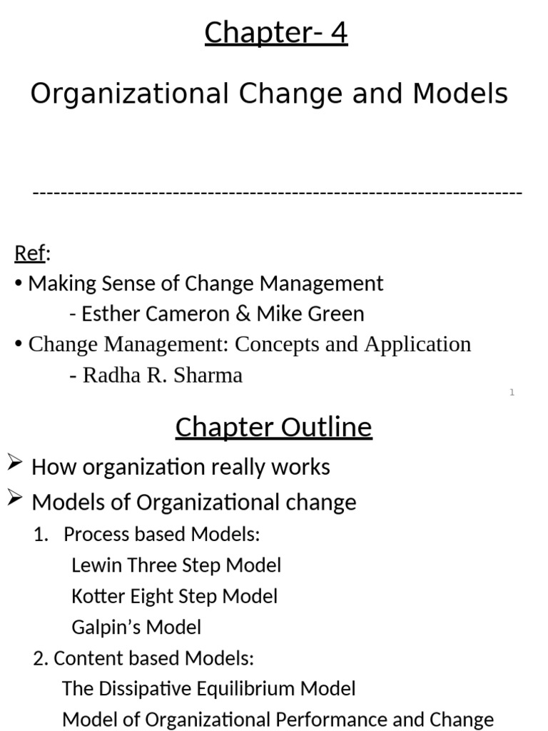 Organizational Change Models Explained | PDF | System | Organizational ...