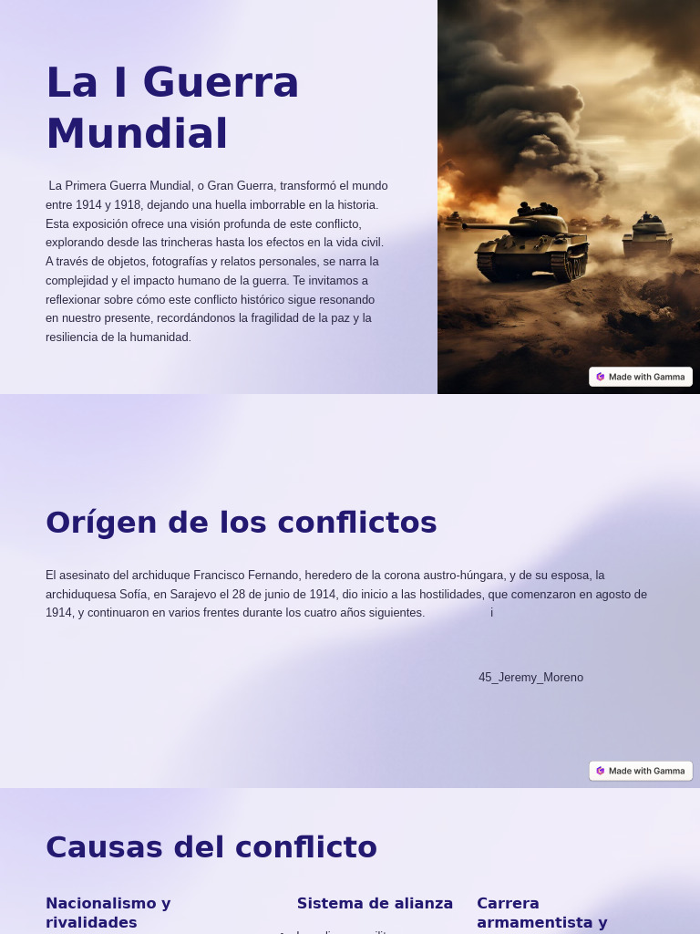 Impacto y Causas de la I Guerra Mundial | PDF | Primera Guerra Mundial ...