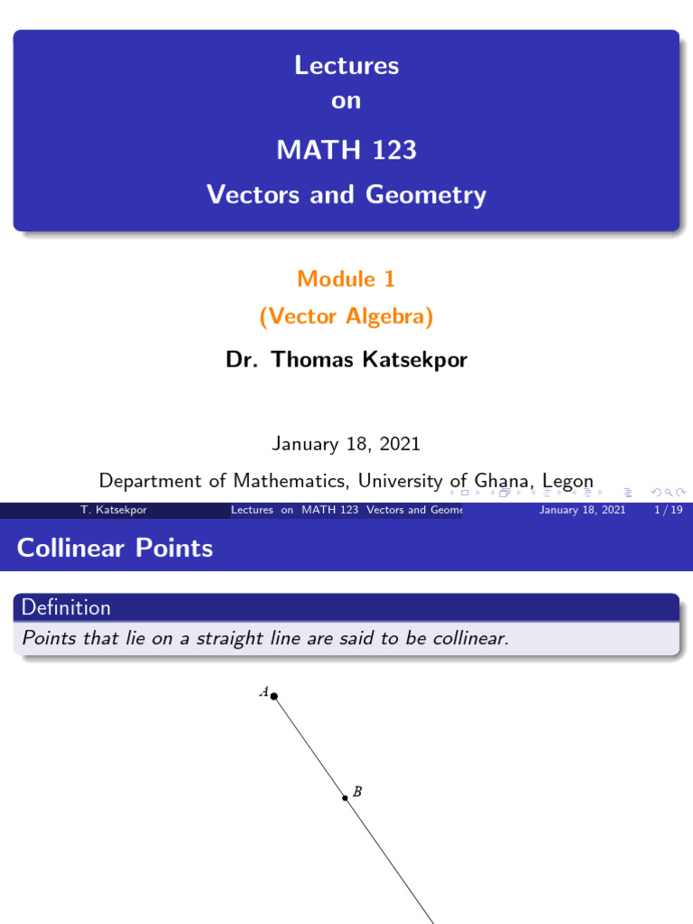 Understanding Collinear Vectors | PDF | Line (Geometry) | Mathematics