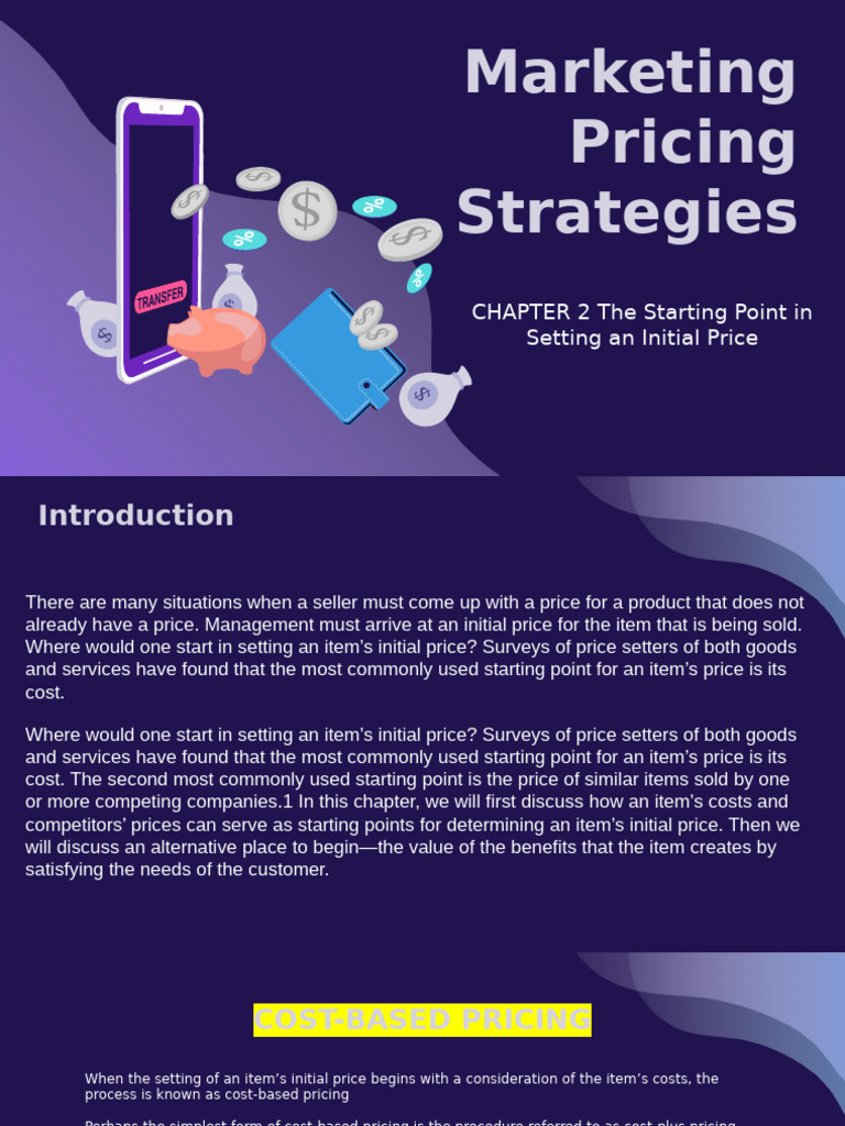 Initial Pricing Strategies Explained | PDF | Gross Margin | Financial ...