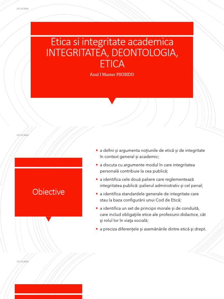 Etica Si Integritate Academica 3 | PDF
