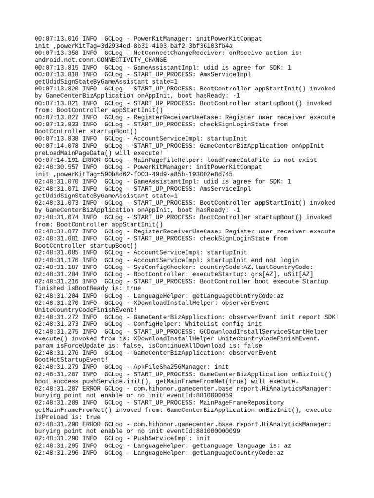 Game Center Startup Log Analysis | PDF | World Wide Web | Hypertext ...