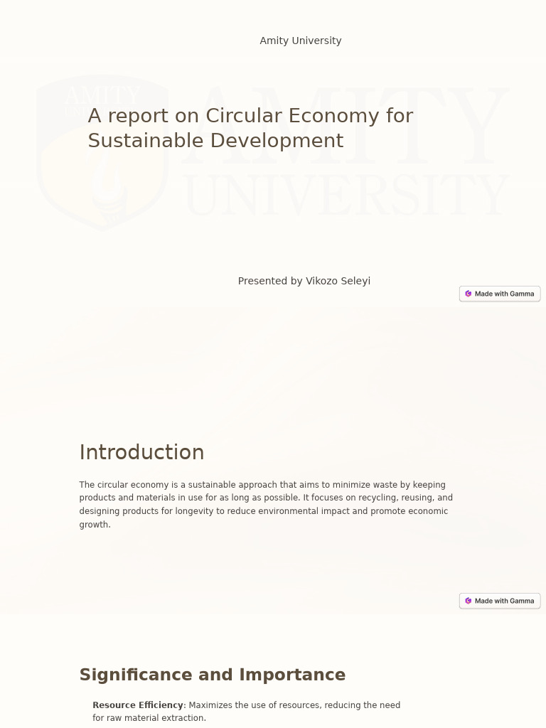 Circular Economy for Sustainable Growth | PDF | Reuse | Sustainability