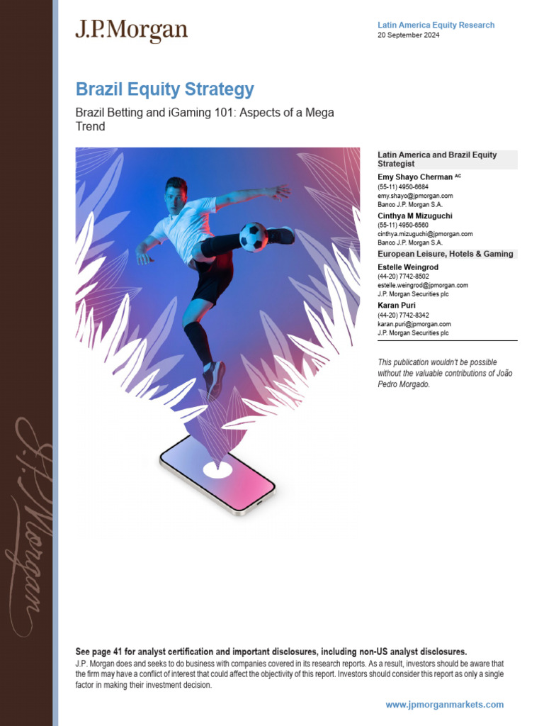 Brazil Betting IGaming 101 - Aspects of A Mega Trend | PDF | Gambling |  Revenue