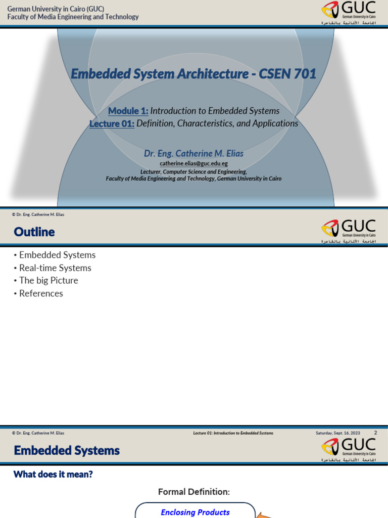 Introduction to Embedded Systems Overview | PDF | Embedded System ...