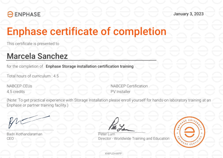 Enphase Storage installation certification assessment_Enphase Storage ...