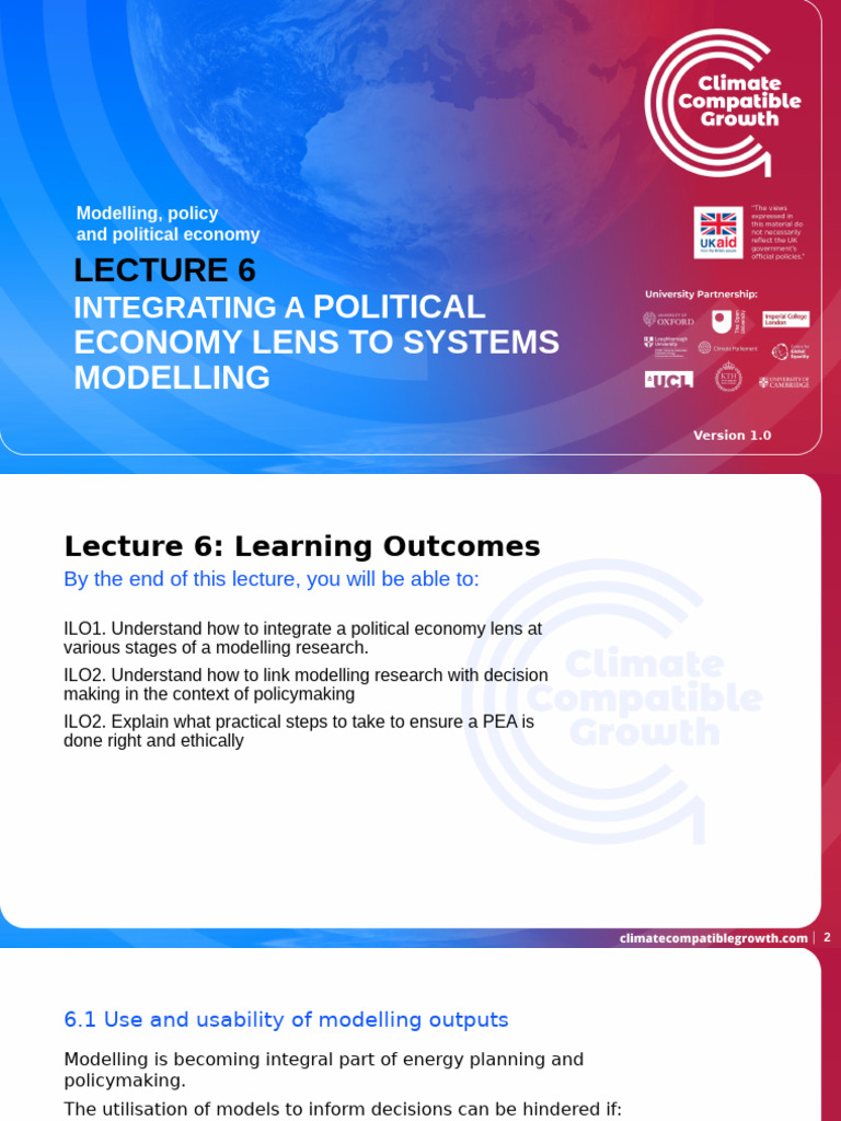 Political Economy in Systems Modelling | PDF | Policy | Credibility