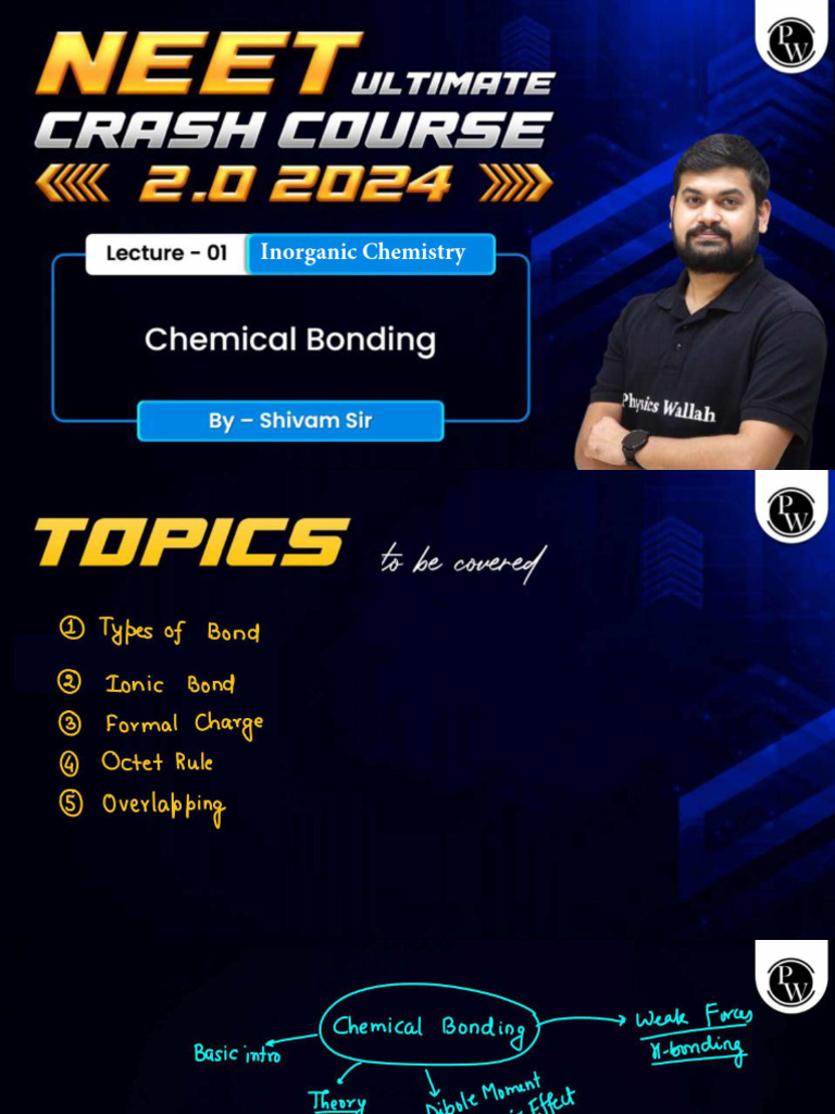 Chemical Bonding 01 - Class Notes - NEET Ultimate Crash Course 2.0 2024 ...