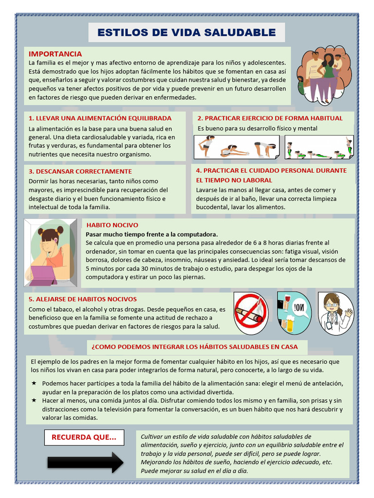 ESTILOS DE VIDA SALUDABLE | PDF