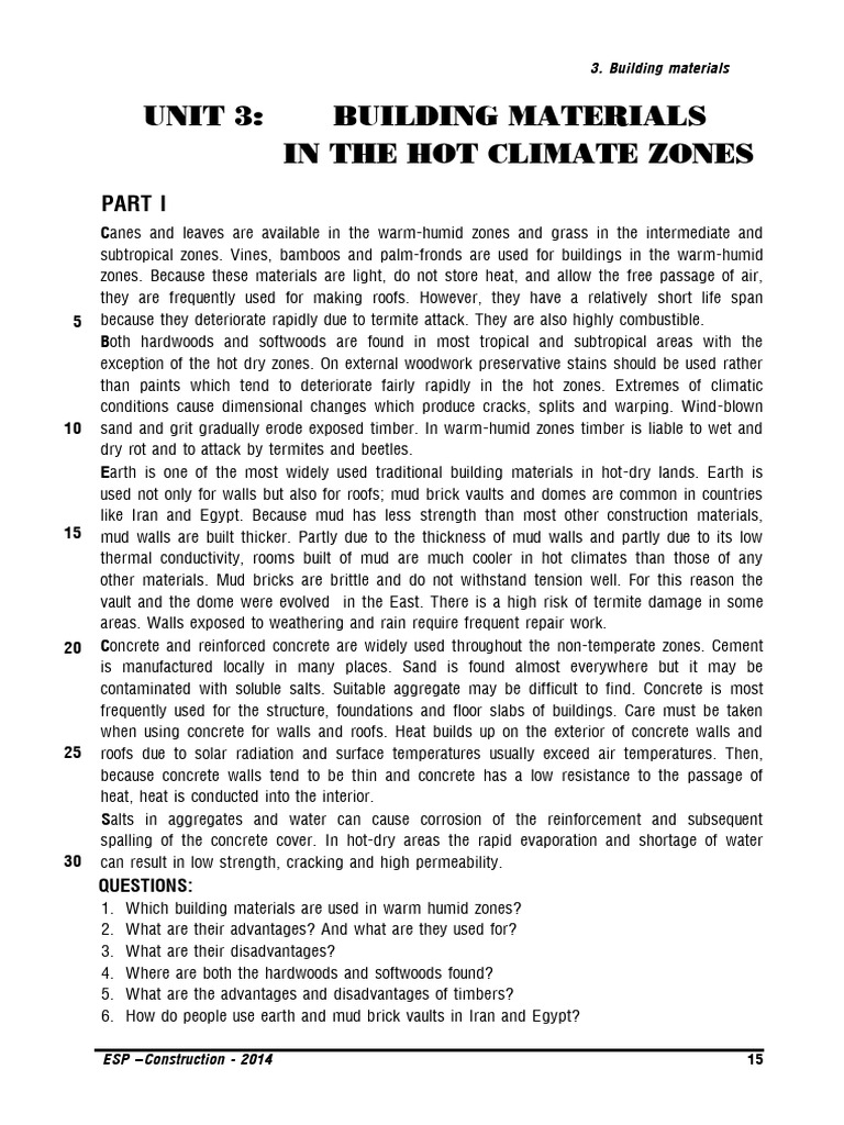 Curated visual reference: Picture Idea: Building Materials For Hot Climates Pdf Concrete