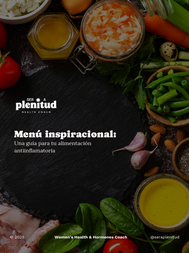 Menú Anti-Inflamatorio de 7 Días | PDF | Almuerzo | Cocina