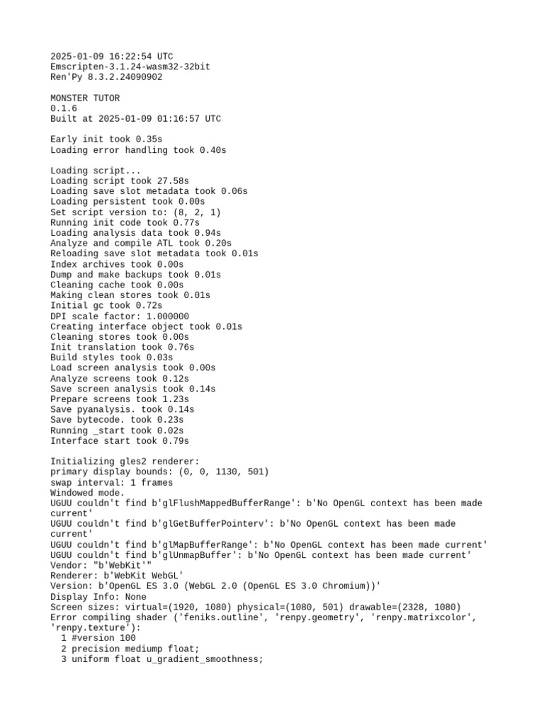 Ren'Py Shader Compilation Errors | PDF | Shader | Texture Mapping
