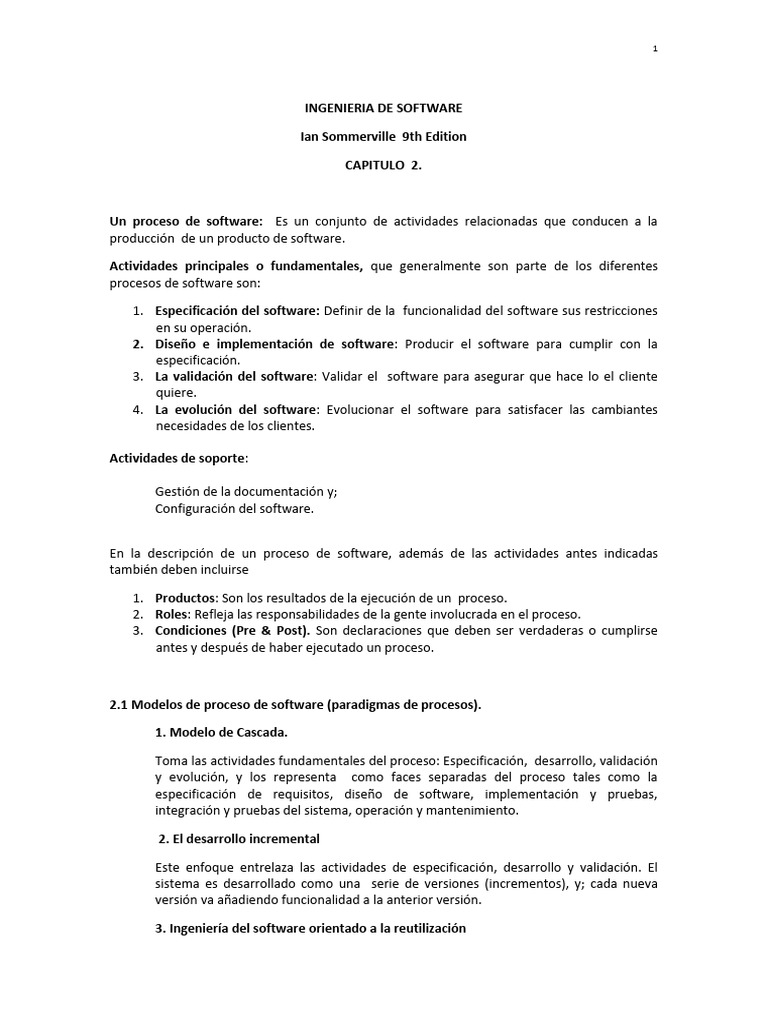 ingenierÃ-a de software CAP 2 ver 30 abr 2015 | PDF | Software ...