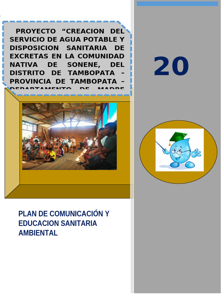 Plan de Comunicación Sanitaria en Sonene | PDF | Saneamiento ...