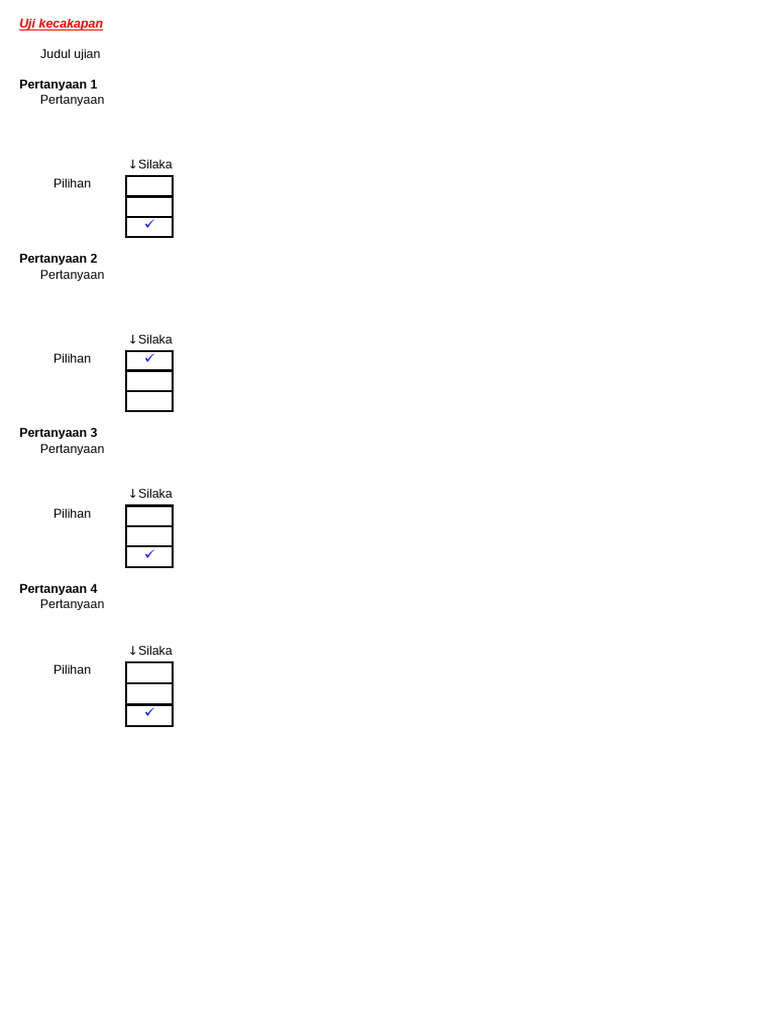 Test Questionnaire Indonesian Pdf