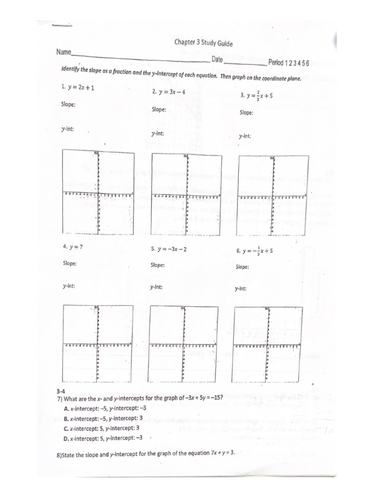 Chapter 3 Study Guide | PDF