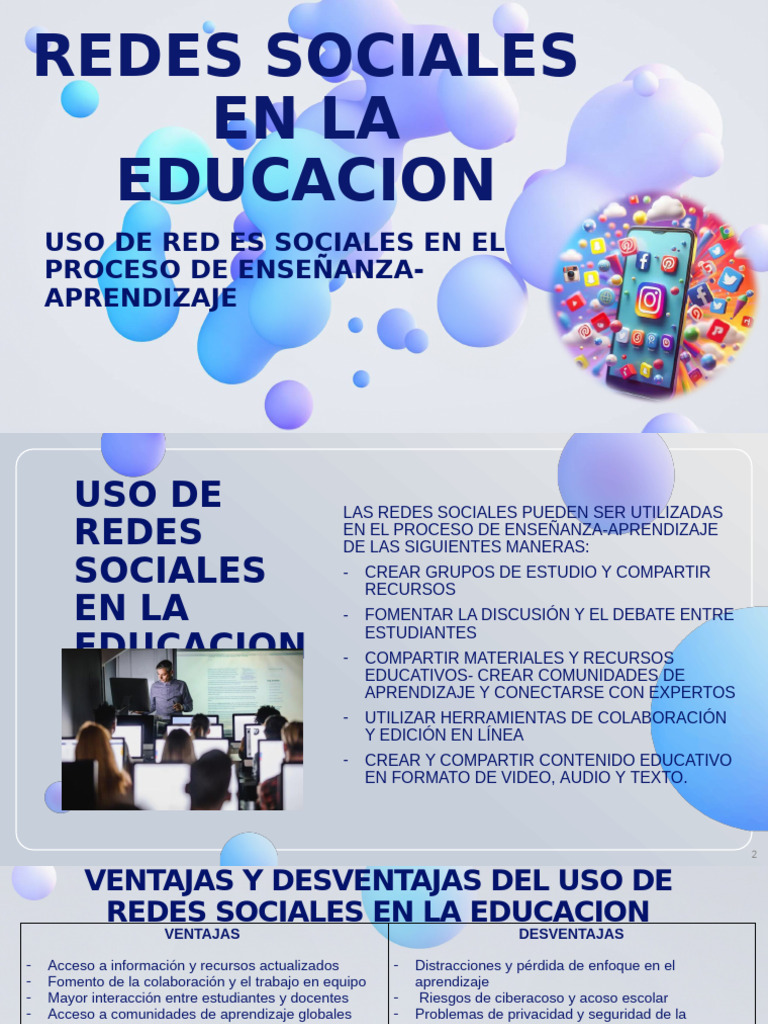 Redes Sociales en la Educación: Ventajas y Usos | PDF | Servicio de ...