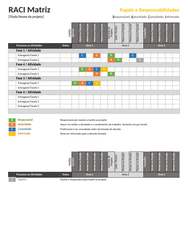 Matriz RACI: Papéis e Responsabilidades | PDF