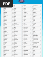 Printable National Pokédex Checklist | PDF | Nintendo Franchises ...