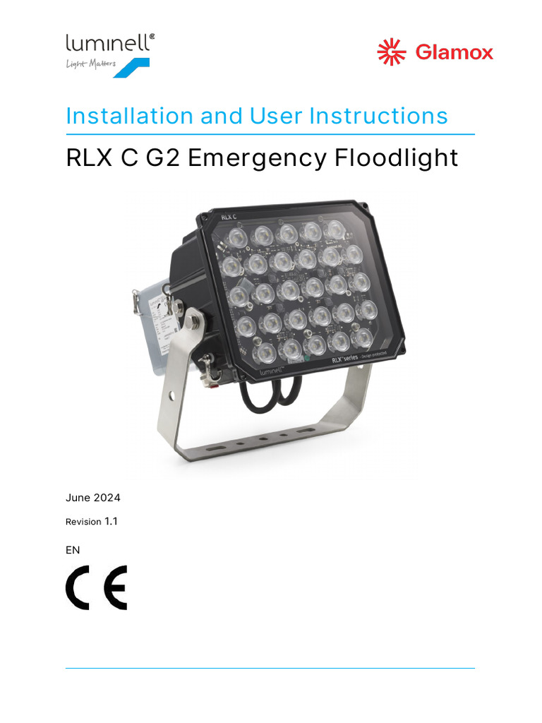 RLX C G2 Floodlight Installation Guide | PDF | Screw