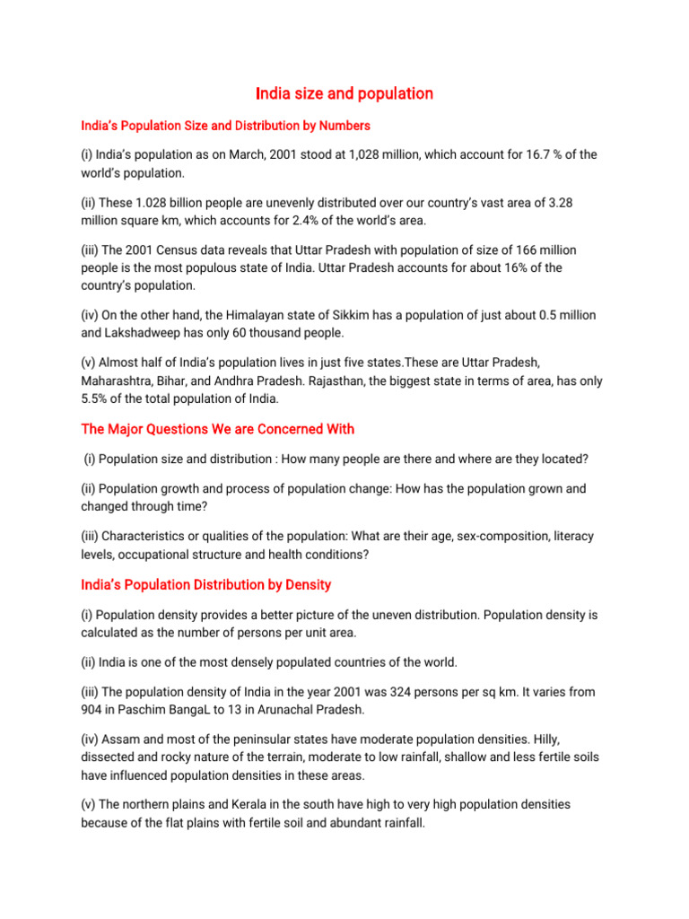 Population Q&A+ Notes | PDF | Urbanization | Human Migration