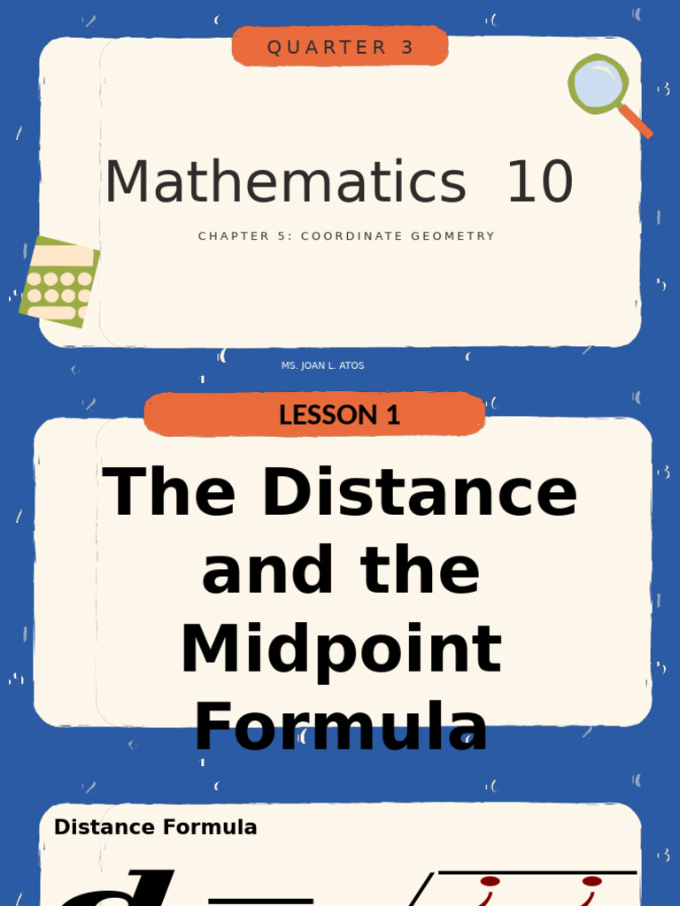 Distance and Midpoint Formulas | PDF