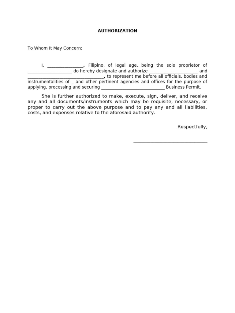 Authorization | PDF