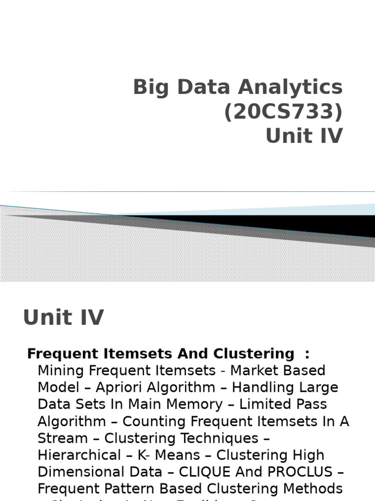 Frequent Itemsets and Clustering Techniques | PDF | Cluster Analysis